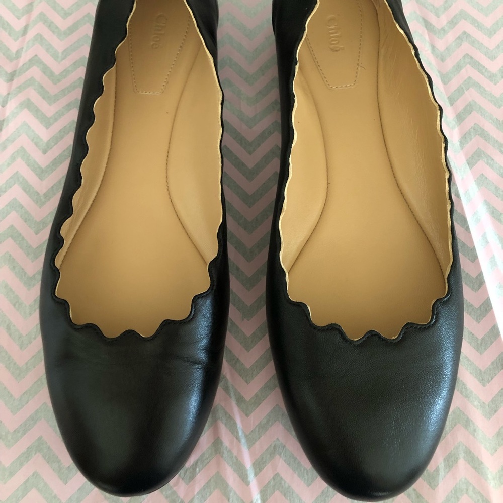 Chloe Lauren Scallop Edge Flats